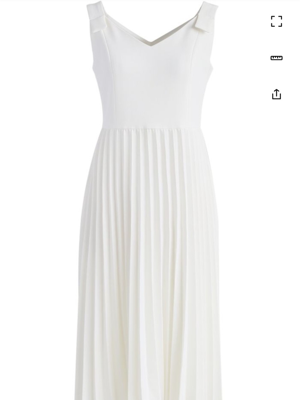Chicwish White Pleated Dress